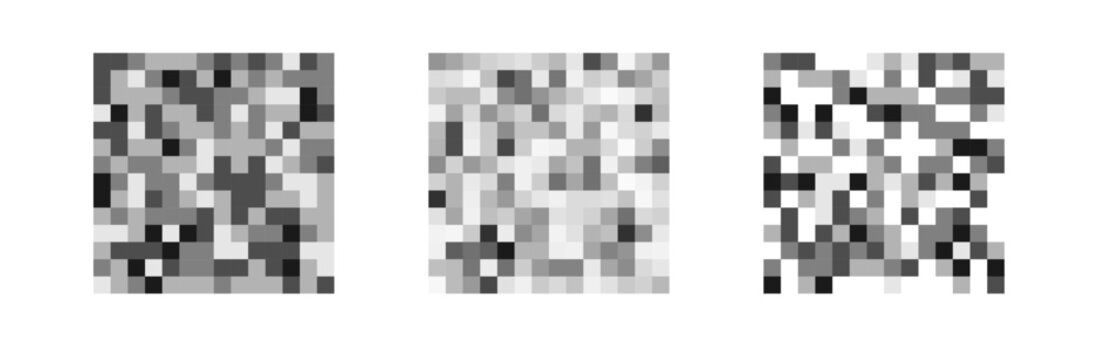 Blur pixel censor mosaic PNG. Grey background texture abstract privacy content hidden vector 