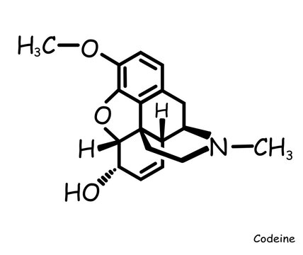 The Chemical structure of codeine