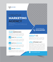 corporate business a4 size flyer template design