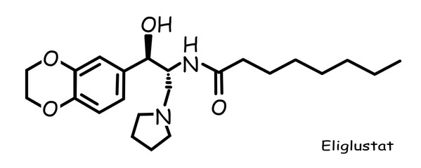 The Chemical structure of eliglustat