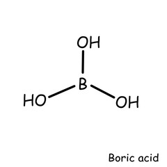 The Chemical structure of boric acid