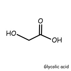 The Chemical structure of glycolic acid 