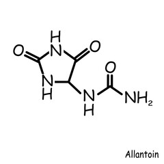 The Chemical structure of allantoin