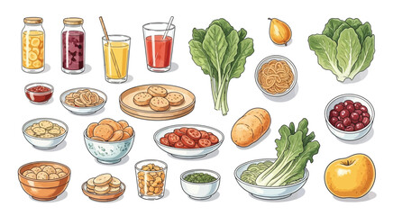 Basic nutrition group for daily energy. The Ratio consumption balanced diet with the body.