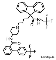 The Chemical structure of lomitapide