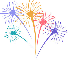 Firework Icon .Firecracker for Anniversary, New year, Celebrate, Festival. Contains icons of firecracker, sparkler, salute, petard, firework box and more.Flat design on black background.