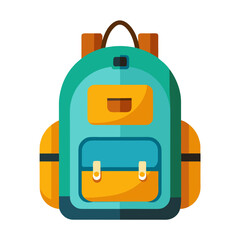school bag isolated on white background