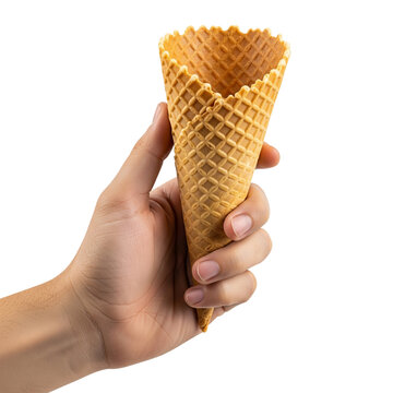 Hand of hispanic man holding biscuit  on Isolated transparent background png. generated with AI