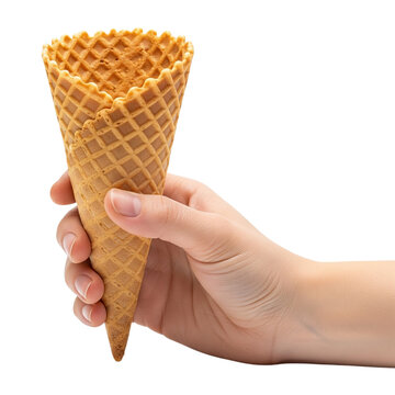 Hand of hispanic man holding biscuit  on Isolated transparent background png. generated with AI