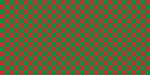 Christmas checkered tablecloth. Seamless gingham chessboard pattern background. Vintage red and green checkered background. Christmas gingham pattern background. Aesthetic checked plaid pattern.
