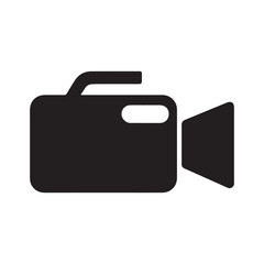 video camera icon silhouette vector illustration eps 10