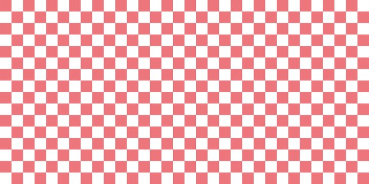 Red checkered tablecloth. Seamless gingham chessboard pattern background. Vintage red checkered background. Racing flag finish. Aesthetic checked plaid pattern.