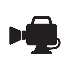 video camera icon silhouette vector illustration eps 10