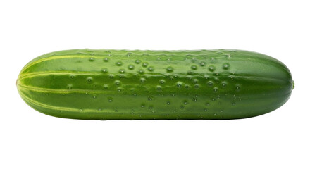Isolated fresh green cucumber vegetable for food recipe or healthy diet, raw produce