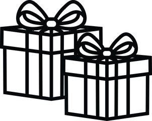 gift box vector outline and shape	
