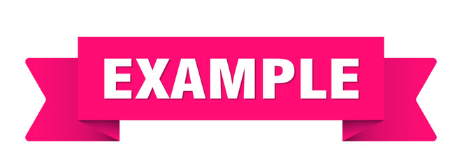 example ribbon isolated on transparent background. example ribbon