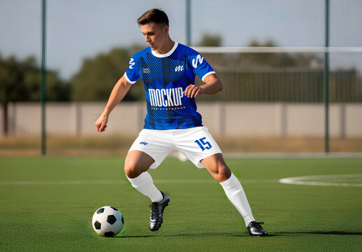 Soccer Uniform Mockup in Action