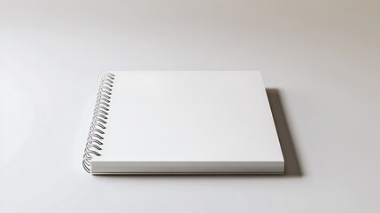 Blank Spiral Notepad on White Background for Notes  Ideas