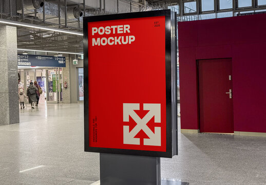 Train Station Poster Mockup