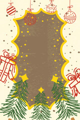 christmas background or christmas greeting card in vector