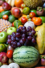 Healthy organic fruit selection for lifestyle concept.