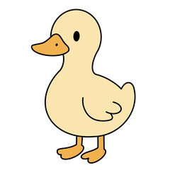 Cute goose – Cartoon Farm Animal Illustration
