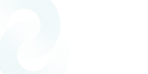 Abstract blue smooth wave on a white background. Dynamic sound wave art circle