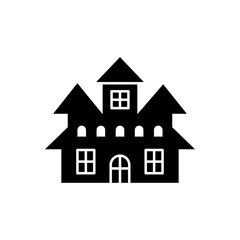 Festive black coffin and pumpkin silhouette icon, ideal for Halloween decorations, spooky season graphic designs, haunted party invitations, and autumn holiday themes