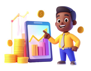 Businessman Analyzing Expanding Stock Portfolio Performance