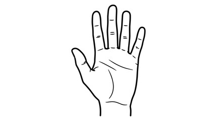 Fototapeta premium Hand palmistry lines illustration for fortune telling.