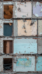 destroyed school in the city of Kiev during the war in Ukraine