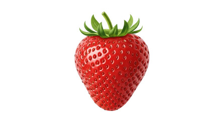Isolated red strawberry, raw fruit, healthy berry, garden crop, vibrant and delicious