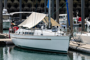 view of yachts moored at the marina