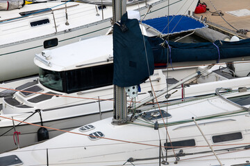 view of yachts moored at the marina