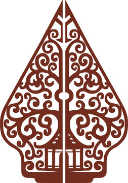 sketch vector illustration design decoration ornament decoration gunungan wayang wood abstract antique classic vintage ethnic traditional