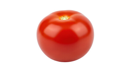 Isolated red tomato on plain background, fresh vegetable for a healthy diet, cooking