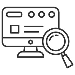 Search Online Outline Icon