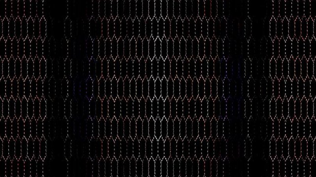 3D Abstract shining bright lines set wave, colorful, black background