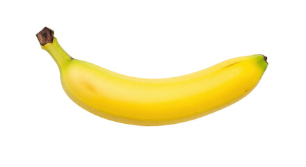 Isolated Yellow Banana Single Fresh Fruit Raw Vegan Diet Health Snack Food Item Close Up