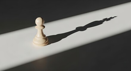 A Pawn's Shadow Casts a Royal King Shape