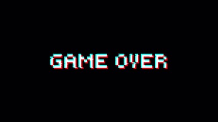 Pixelated game over message on black screen suitable for gaming websites, articles, and blog posts related to video games.