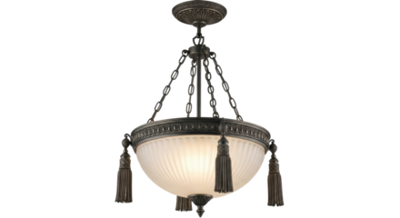 Isolated Traditional Antique Bronze Chandelier Lighting Fixture, Elegant Ceiling Light