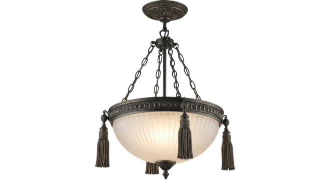 Isolated Traditional Antique Bronze Chandelier Lighting Fixture, Elegant Ceiling Light