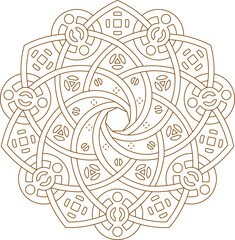 sketch vector illustration silhouette design mandala anagram classic vintage ethnic abstract modern 