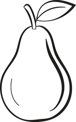 pear isolated on white vector deasign