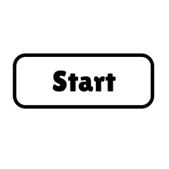 Start button icon vector 100px