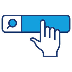 Search Bar Blue Icon