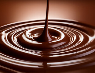 Melted Chocolate Flow Texture Background