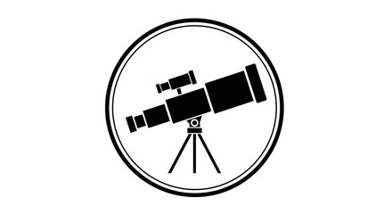 Telescope Icon Symbol Vector Illustration.