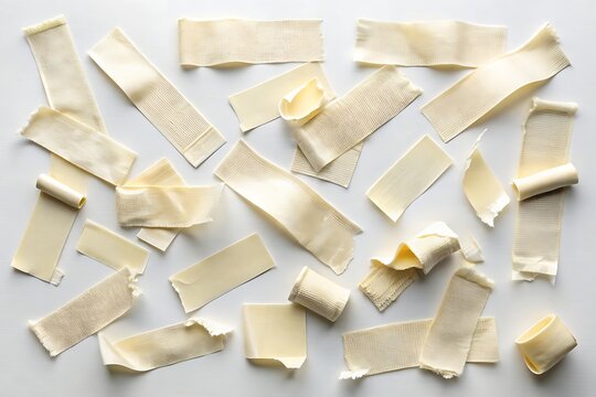 Blank metal signpost with two arrows pointing in opposite directions isolated on white background